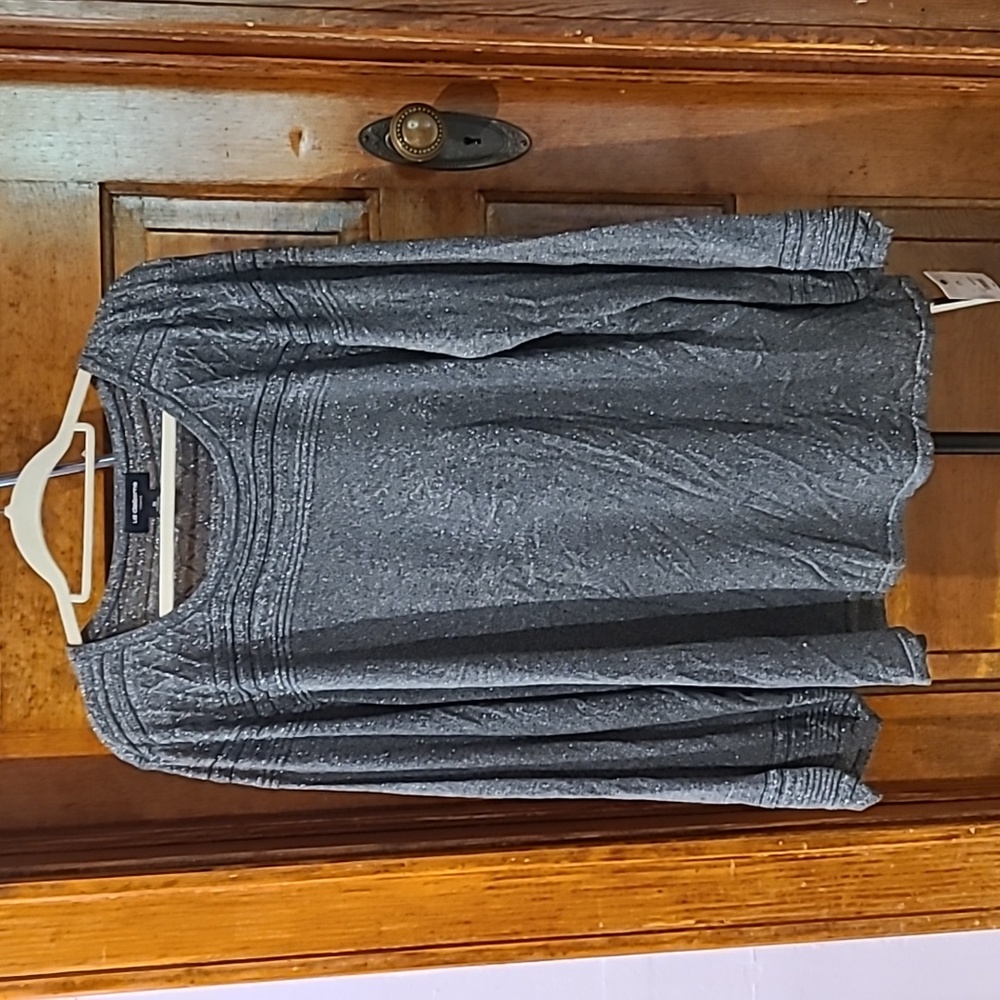 Liz Claiborne Gray Metalic Sweater